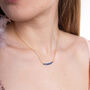 Blue Sapphire Linea Gemstone Necklace, thumbnail 2 of 3