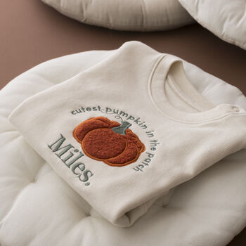 Personalised Cutest Pumpkin In The Patch Sweatshirt, 2 of 3