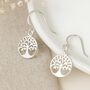 Sterling Silver Tree Of Life Drop Earrings, thumbnail 1 of 9