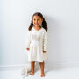 Personalised Girls Dress Natural Name Long Sleeved, thumbnail 3 of 12