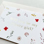 Anna Floral Flower Girl Card, thumbnail 1 of 2