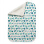 Personalised Colourful Hearts New Baby Sherpa Blanket, thumbnail 1 of 3