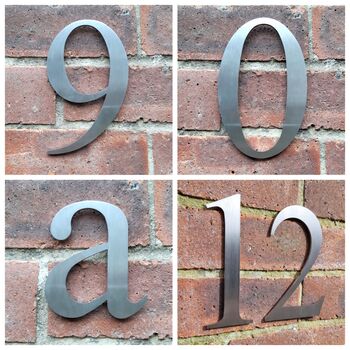 Traditional Stainless Steel House Number, 5 of 5