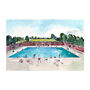 Brockwell Park Lido Print On Watercolour Paper, thumbnail 3 of 3