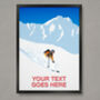 Personalised Powder Skier Poster, thumbnail 1 of 7