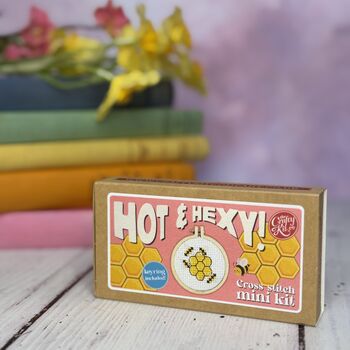 Hot And Hexy! Mini Matchbox Cross Stitch Kit, 5 of 6