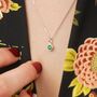 Sterling Silver Mini Birthstone Charm Necklace, thumbnail 3 of 8