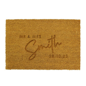Personalised Couples Rectangle Indoor Doormat, 5 of 5