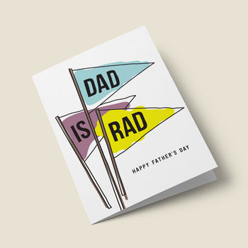 'Dad Is Rad' Fathers Day Card, 3 of 4