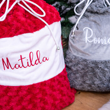 Personalised Fluffy Christmas Sack, 2 of 4