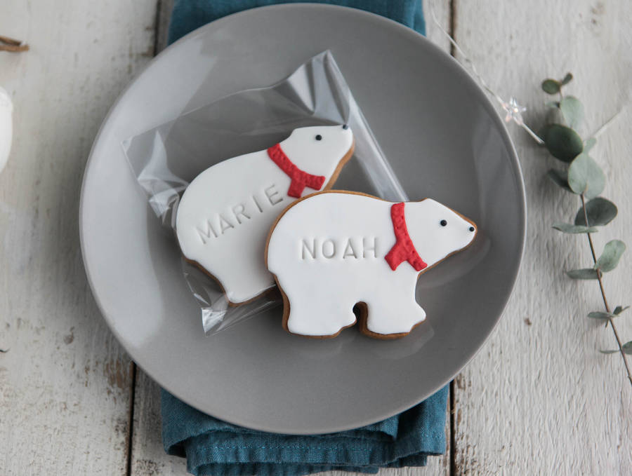 personalised polar bear teddy