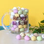 Happy Easter Mug Filled With Coated Chocolate Eggs, thumbnail 2 of 4