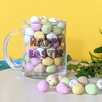 Happy Easter Mug Filled With Coated Chocolate Eggs, 2 of 4