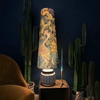 Paradise Lost Oversized Cone Velvet Lampshades, 3 of 4