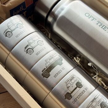 Landy Cups And Personalised Flask Gift Set, 4 of 5