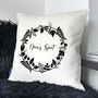 Personalised Wreath And Name Cushion, thumbnail 3 of 4