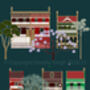 Australian Terraced Houses Art Print, thumbnail 2 of 4