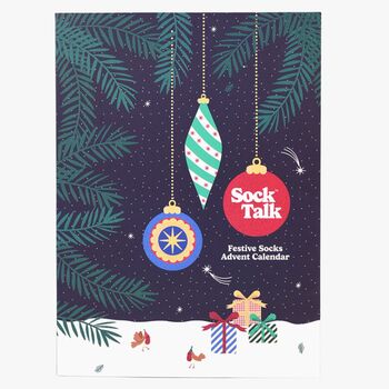 12 Day Christmas Advent Calendar Men's Bamboo Socks, 3 of 3