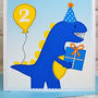 'Dinosaur' Personalised Birthday Card For Children, thumbnail 4 of 4
