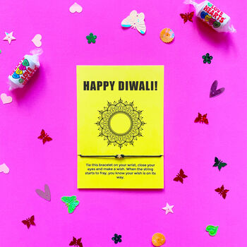 Happy Diwali Card With Wish Bracelet, 2 of 5
