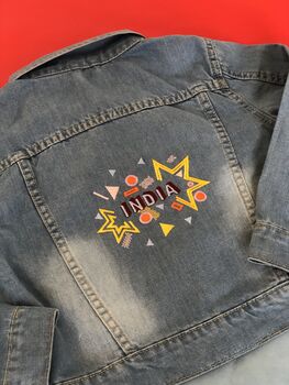 Personalised Embroidered Kids Denim Jacket, 3 of 5