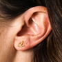 Flying Bird Stud Earrings In Gold, thumbnail 1 of 5
