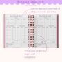 Personalised Luxury 2026 Weekly Diary| Planner| Blush Gingham, thumbnail 11 of 12