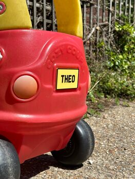 Personalised Number Plate Set For Cozy Coupe Cars, 4 of 4