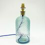 Recycled Glass Lamp Diamond Pattern In Seven Colours, thumbnail 3 of 9