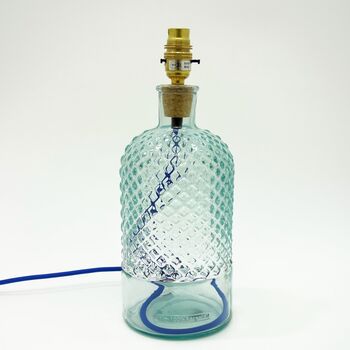 Recycled Glass Lamp Diamond Pattern In Seven Colours, 3 of 9