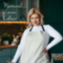 Personalised Linen Pottery Apron | Split Leg, thumbnail 5 of 12