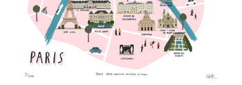 Personalised Paris Map Print, 4 of 5