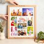 Personalised Solid Oak Nine Aperture Photo Frame With Mount, thumbnail 2 of 6