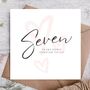 Seven Year Anniversary | Cute Anniversary Card, thumbnail 1 of 3