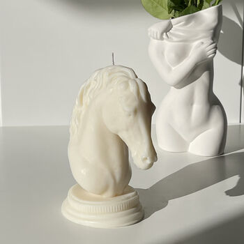 Scented Soy Wax Horse Sculpture Pillar Candle Gift, 4 of 5