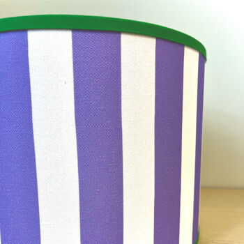 Carnival Lampshade In Lilac Stripe, 3 of 5