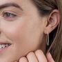 Beaded Sterling Silver Hoop Earrings, thumbnail 2 of 6
