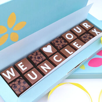 Personalised I Love My Uncle Chocolate Gift, 2 of 8