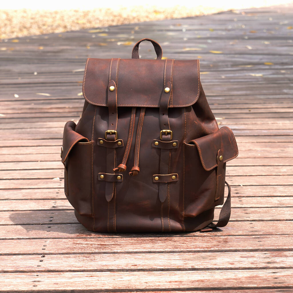 Handmade Genuine Leather Backpack By EAZO | notonthehighstreet.com