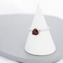 Sterling Silver Genuine Trillion Cut Garnet Ring, thumbnail 6 of 12