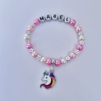Personalised Unicorn Charm Bracelet, 5 of 12