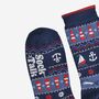 Men's Bamboo Socks Nautical Fair Isle Navy, thumbnail 4 of 5