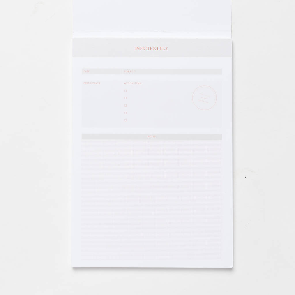 Meeting Notepad By Ponderlily