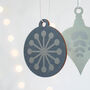 Christmas Tree Decoration Set, Blue With Silver, thumbnail 5 of 6