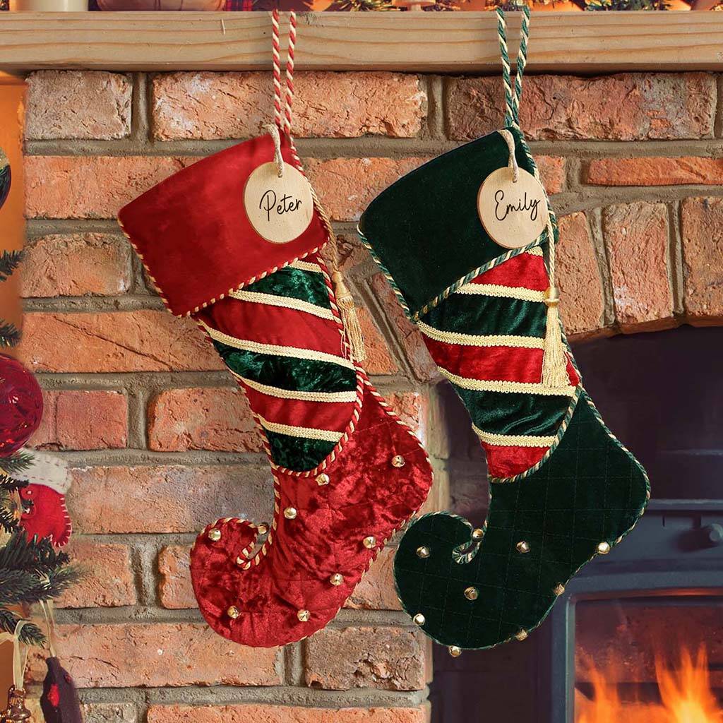 Personalised Luxury Jingle Bell Christmas Stocking, 1 of 6