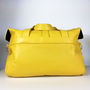 Personalised Handcrafted Yellow Leather Travel Bag, thumbnail 4 of 8