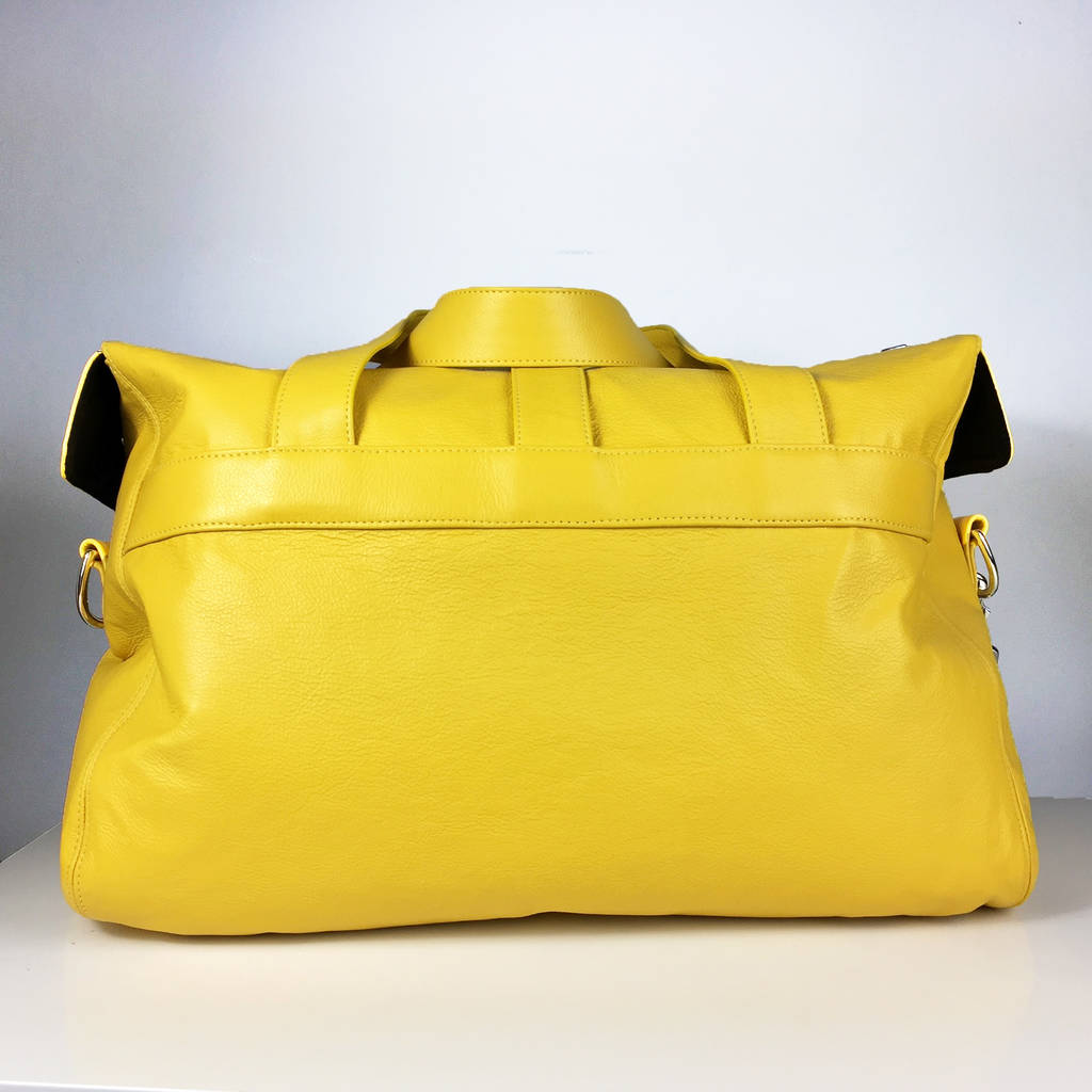 yellow travel purse