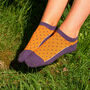 Polka Berry And Delicate Orange Women's Trainer Socks, thumbnail 5 of 7