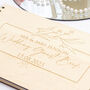 Floral Frame Wooden Engraved Wedding Guest Book, thumbnail 2 of 3