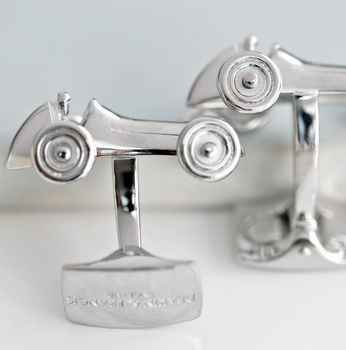 Rhodium Vintage Car Cufflinks, 2 of 3